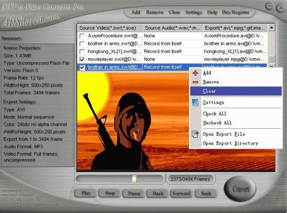 screenshot of - Main interface