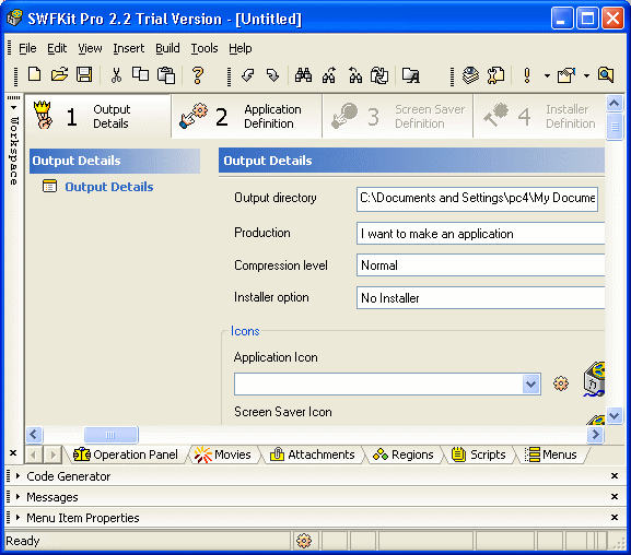 screenshot of SWFKit Pro - Main interface