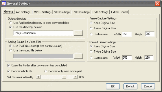 conerting flash to video options