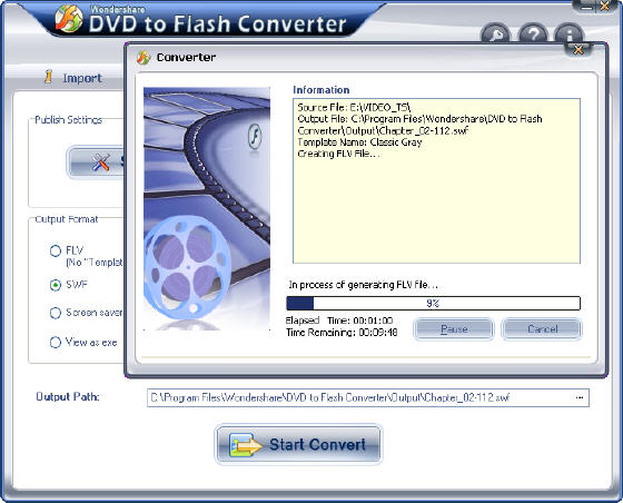 Converting DVD VOB to Flash