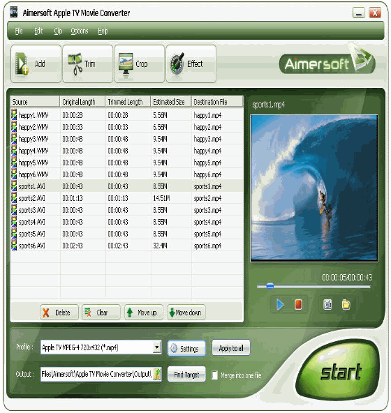Aimersoft Apple TV  Movie Converter