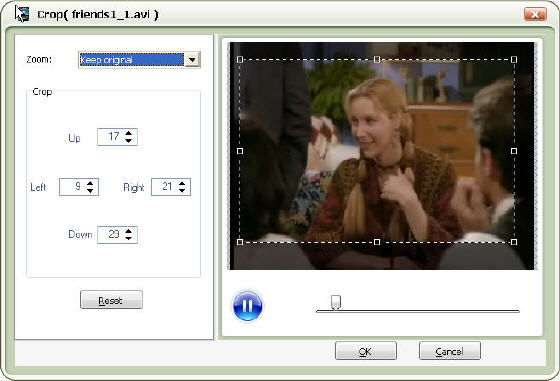 Aimersoft Video Converter for BlackBerry - Crop