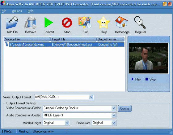 convert WMV to AVI, MPEG, VCD and DVD.