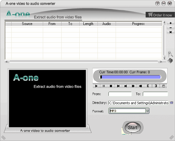 convert video to audio - A-one Video To Audio