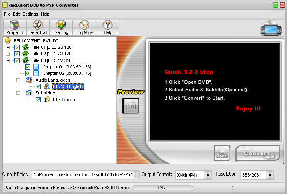 dvdXsoft DVD to PSP Converter