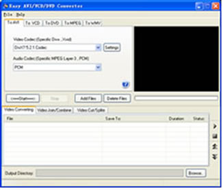 Easy AVI/VCD/DVD/MPEG Converter