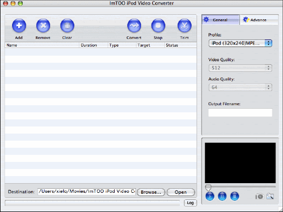 ImTOO iPod Video Converter for Mac 