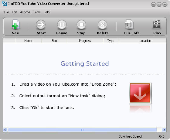 ImTOO YouTube Video Converter - Main window