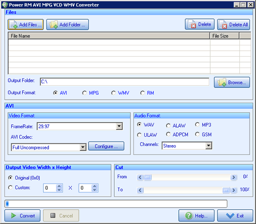 Power RM AVI MPG VCD WMV Converter