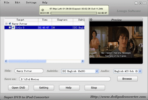 convert DVD to ipod - Super DVD to iPod Converter
