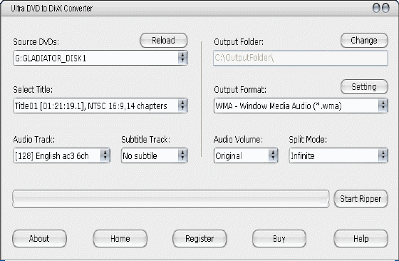 Ultra DVD to DivX Converter