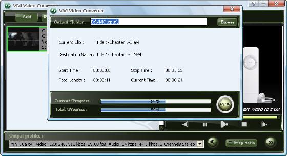 ViVi iPod Converter - Converting AVI to iPod