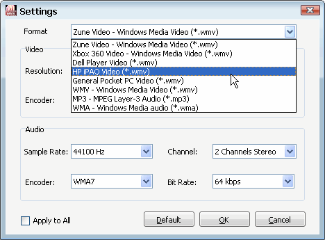 Wondershare WMV Movie Converter