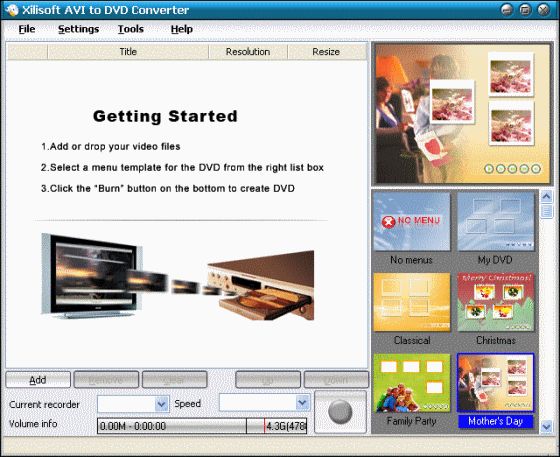 Screenshots - Xilisoft AVI to DVD Converter