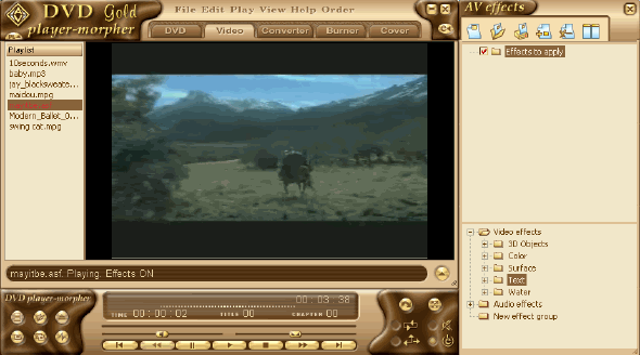 Main interface - AV DVD Player-Morpher Gold