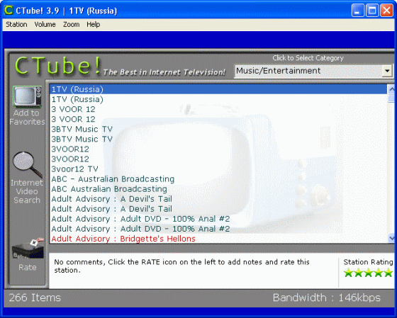 Screenshot - Main Information and Choice Channel