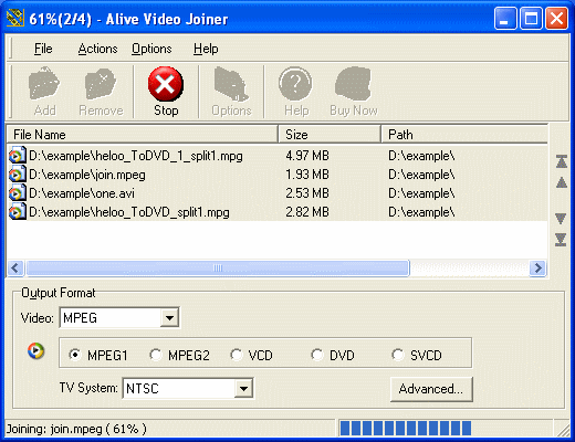 The Screenshot of Alive Video Joiner