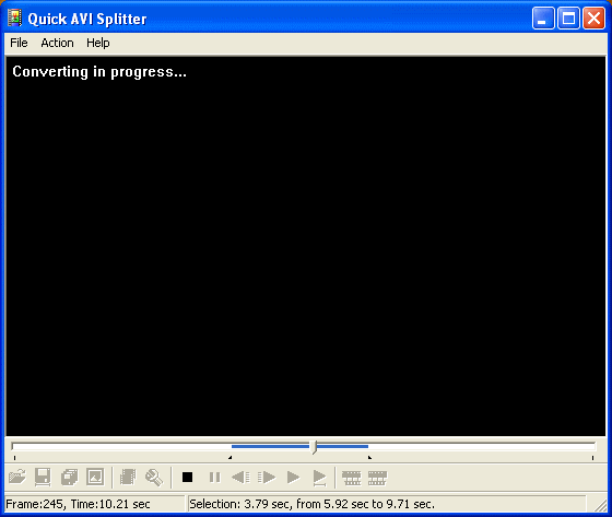 The Screenshot of Quick AVI Splitter