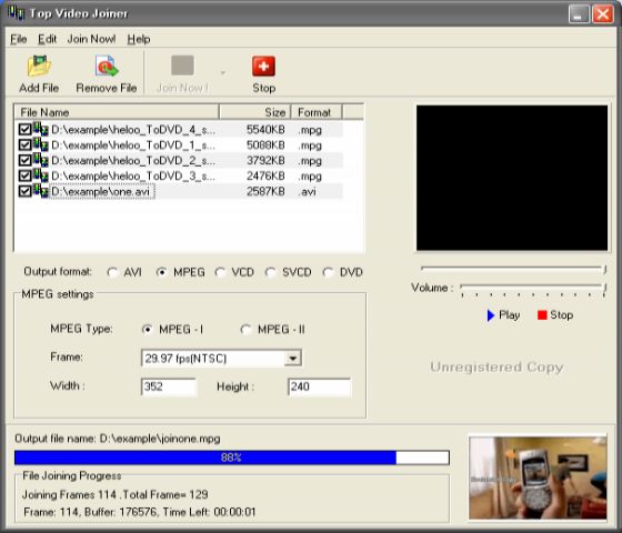 The Screenshot of Top Video Joiner