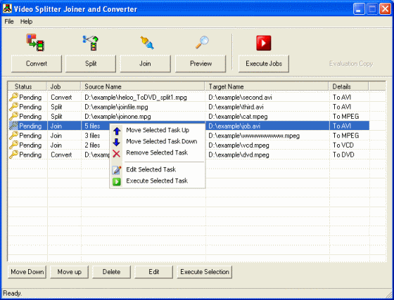 Video Splitter Joiner and Converter screenshot