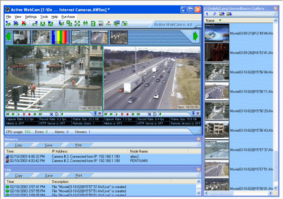 The Screenshot of Active WebCam.