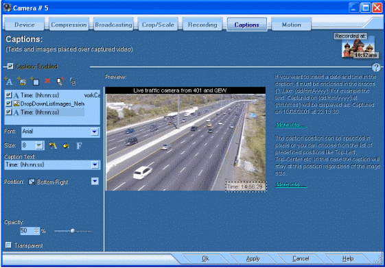 The Screenshot of Active WebCam.