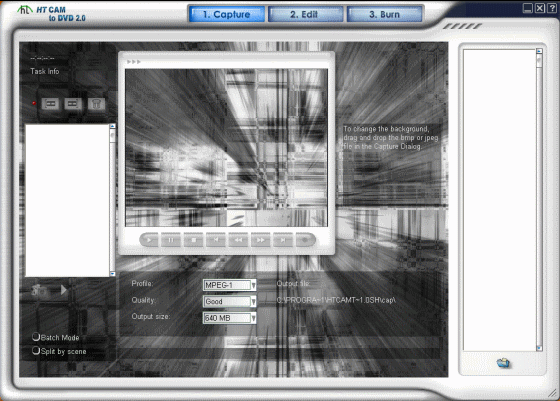 The Screenshot of HT Cam to DVD.