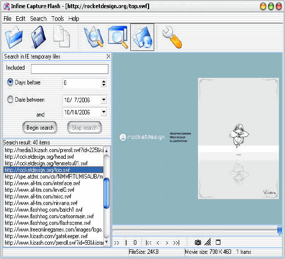 Search swf flash