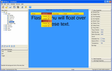 create SWF Menu