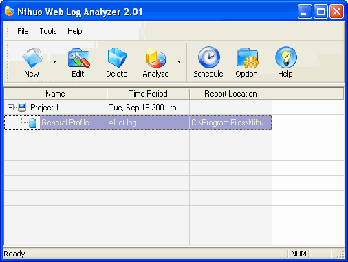 The Screenshot of Nihuo Web Log Analyzer.