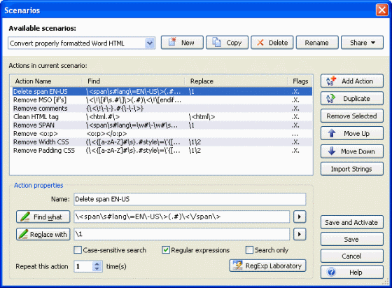 HandyFile Find and Replace: Text Workbench