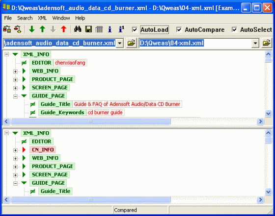 The Screenshot of ExamXML.