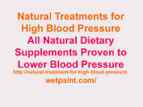 Natural Treatment High Blood Pressure wt