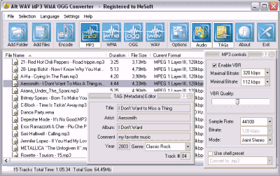 Alt WAV MP3 WMA OGG Converter