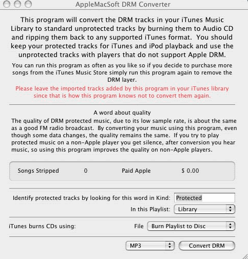 AppleMacSoft DRM Converter for Mac