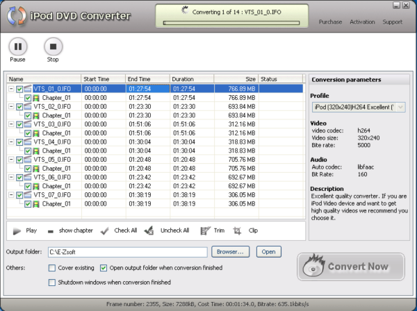 E-Zsoft DVD to iPod Converter