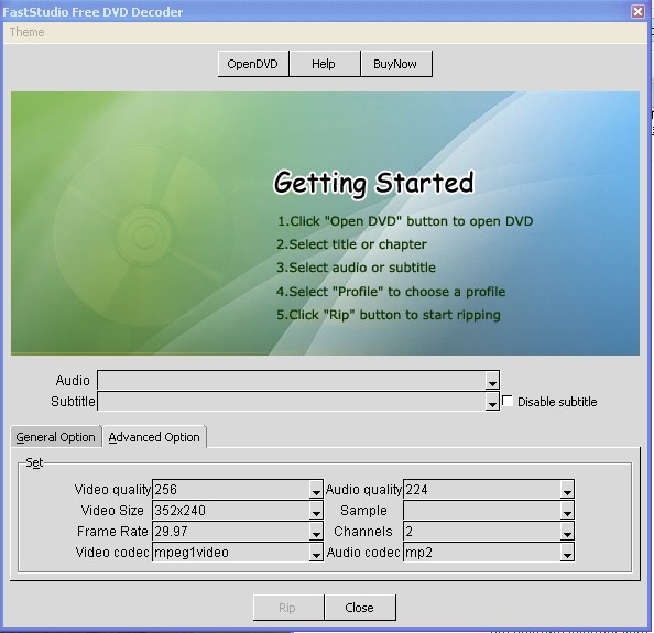 FastStudio Free DVD Decoder