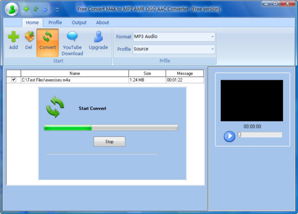 Free Convert M4A to MP3 AMR OGG AAC Converter