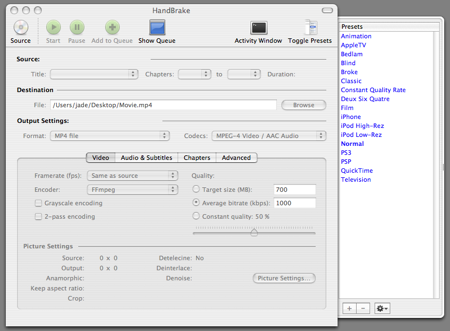 Handbrake For Mac OS X