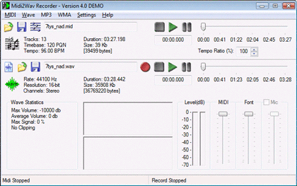 Midi2Wav Recorder