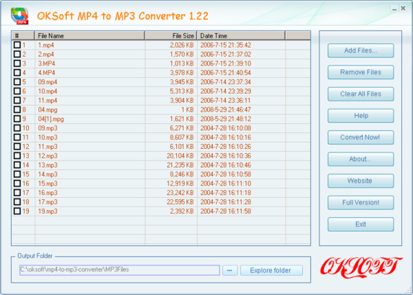 OKSoft MP4 to MP3 Converter