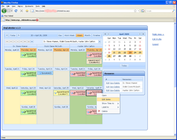 OrgCalendar (WEB)