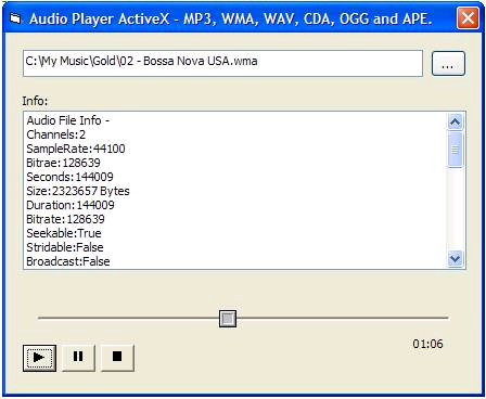 OGG APE Player ActiveX