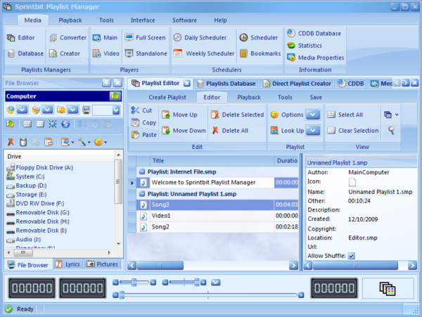 Sprintbit Playlist Manager 2011