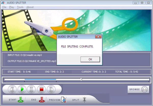 Audio Splitter Tool