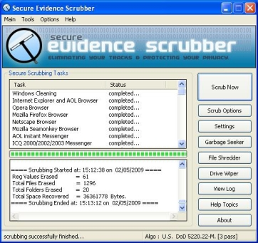 Secure Evidence Scrubber