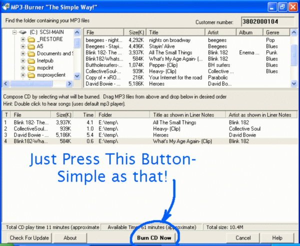 MP3-Burner, The Simple Way!