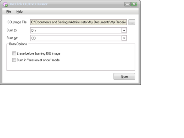 OneClick CD Burn
