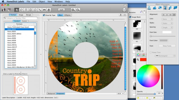 Home Disc Labels for Mac