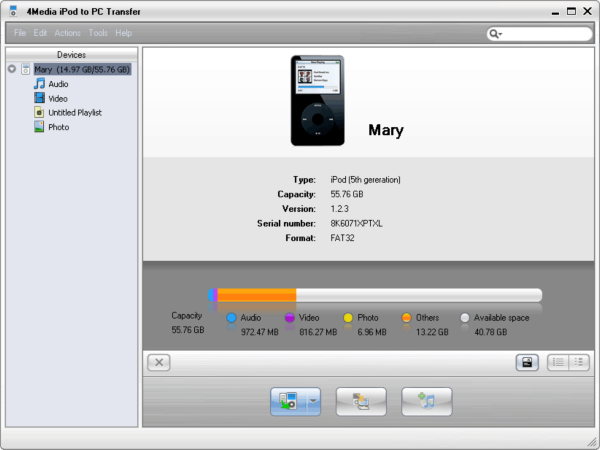 4Media iPod to PC Transfer